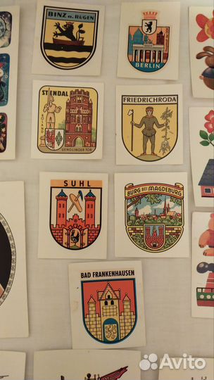 Переводные, винтажные переводные картинки из ГДР