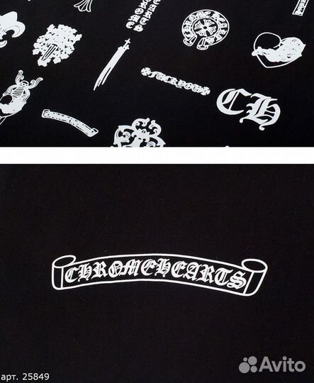 Футболка Chrome Hearts marks Чёрная