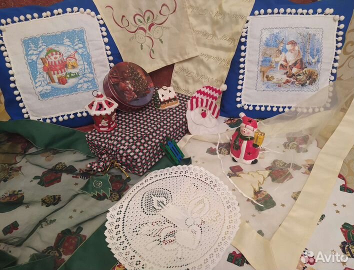 Новогодний декор, скатерти, салфетки, дорожки