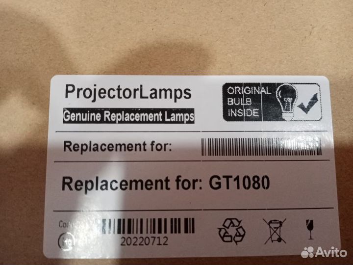 Лампа для проектора GT1080 Партномер SP.8vh01gc01