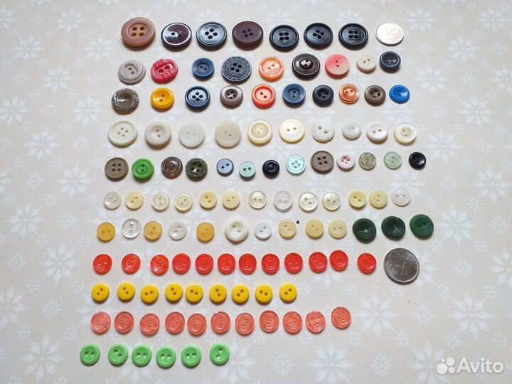 Набор пуговиц винтаж от 60х до 80х годов.112 штук