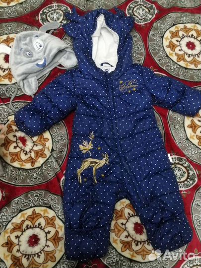 Детский Комбинезон и шапка