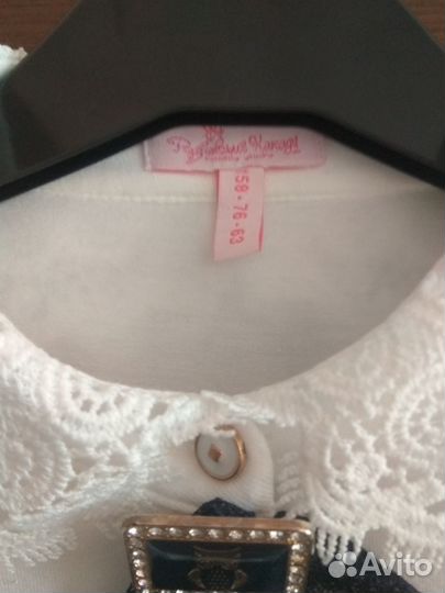 Блузка школьная Розовый какаду р.158