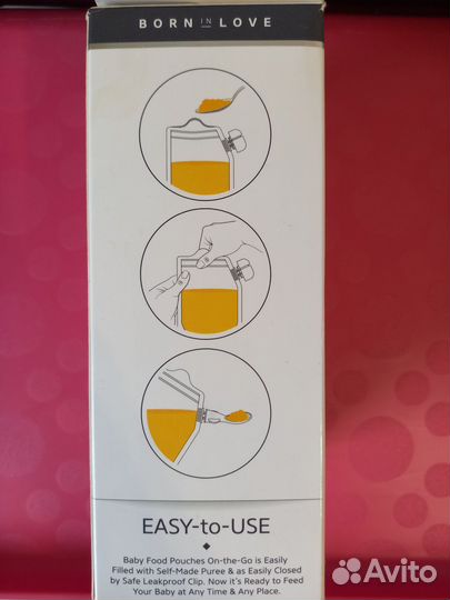 Многоразовые пакеты паучи для детского пюре