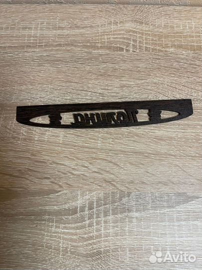 Закладка линейка из дерева с именем Полина