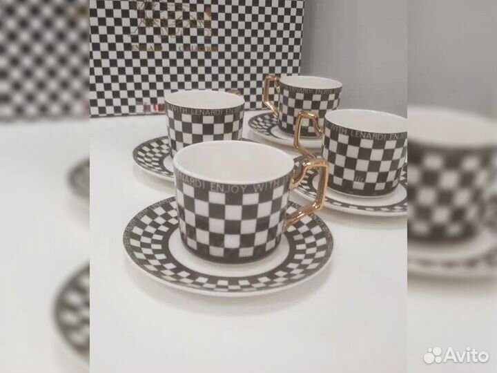 Кофейный набор на 4 персоны Lenardi, фарфор