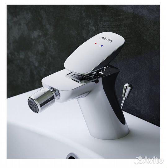 Смеситель для биде с донным клапаном хром