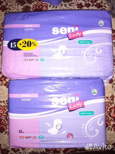 Урологические прокладки женские Seni lady super