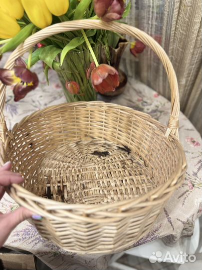 Корзина плетеная для грибов для овощей