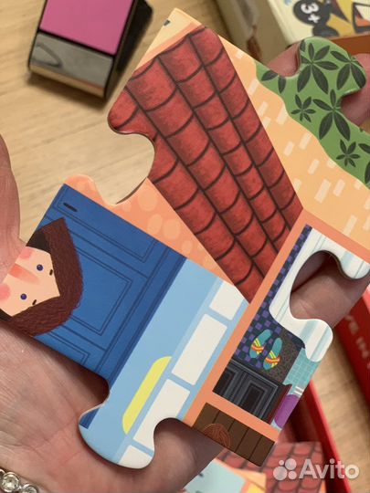 Пазлы картонные с лупой «Детектив в комнате «