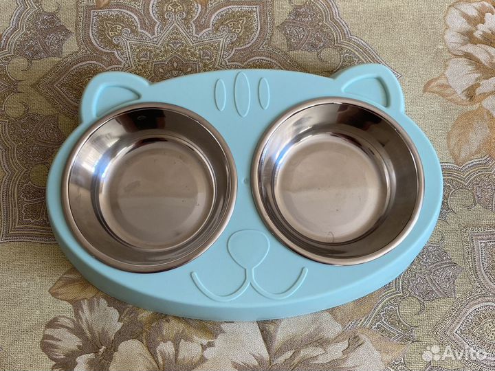 Сумка переноска для кота + миска двойная