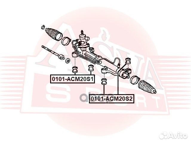 Сайлентблок рулевой рейки 0101-ACM20S1 asva
