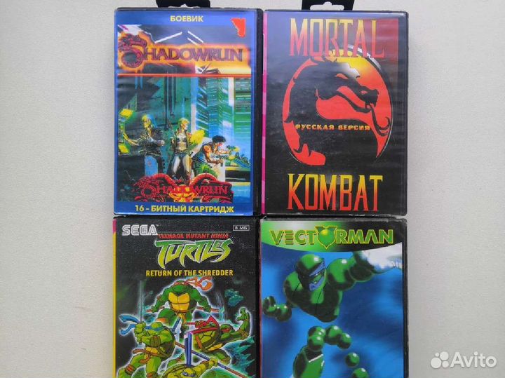 Игровая приставка Sega 16 bit + 2 геймпады + игры