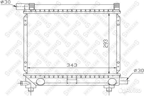 Радиатор системы охлаждения MB W124/W201 1.8-2.3