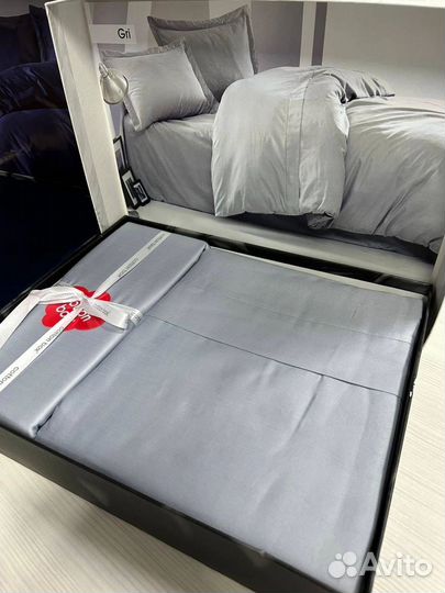 Гладко однотонное постельное белье Сатин Турция