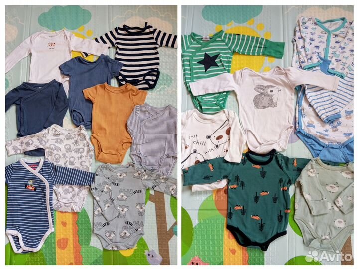 Вещи пакетом для новорожденного мальчика 56 62 68