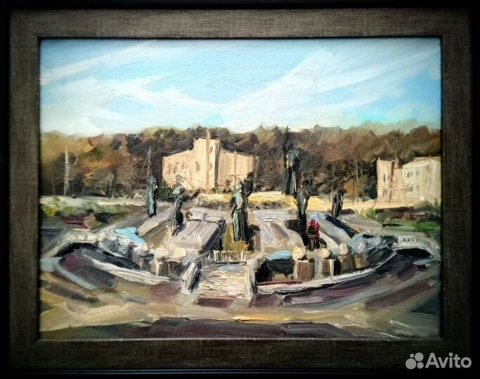 Картина маслом Ставропольский фонтан