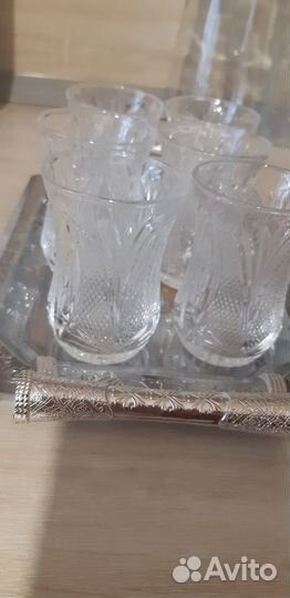 Стаканы армуды хрустальный