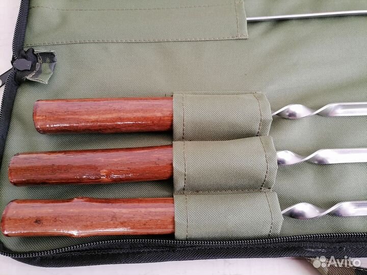 Шашлычный набор в футляре с ручкой 6 Шт