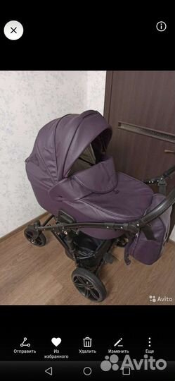 Детская коляска 2 в 1 из эко кожи