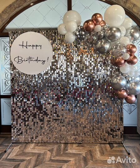 Аренда фотозоны с пайетками