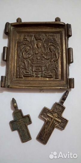 Икона,Средник складня троица ветхозаветная