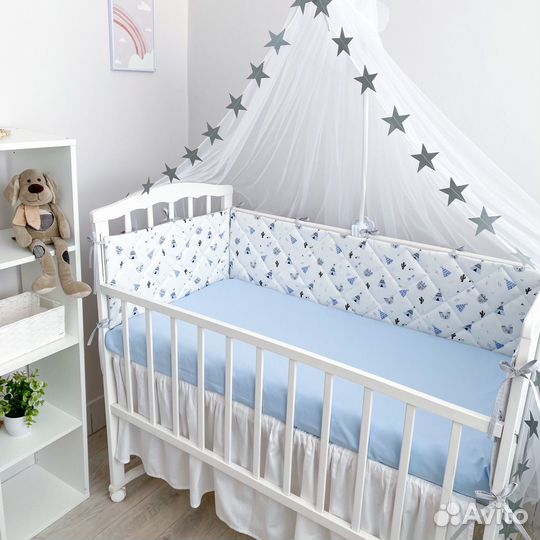 Бортики в детскую кроватку тонкие (новые)