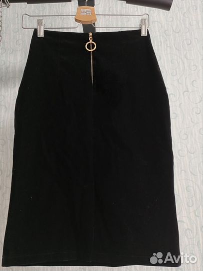 Юбка карандаш велюровая