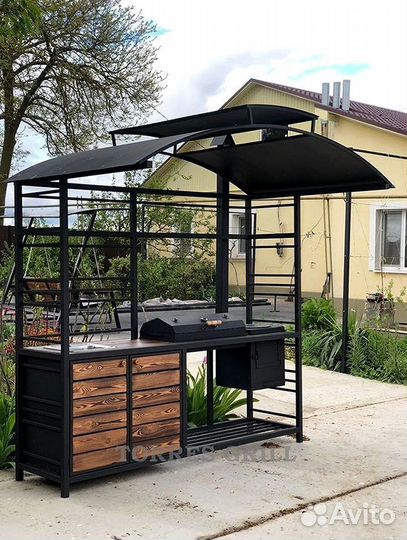 Мангальный комплекс в стиле лофт