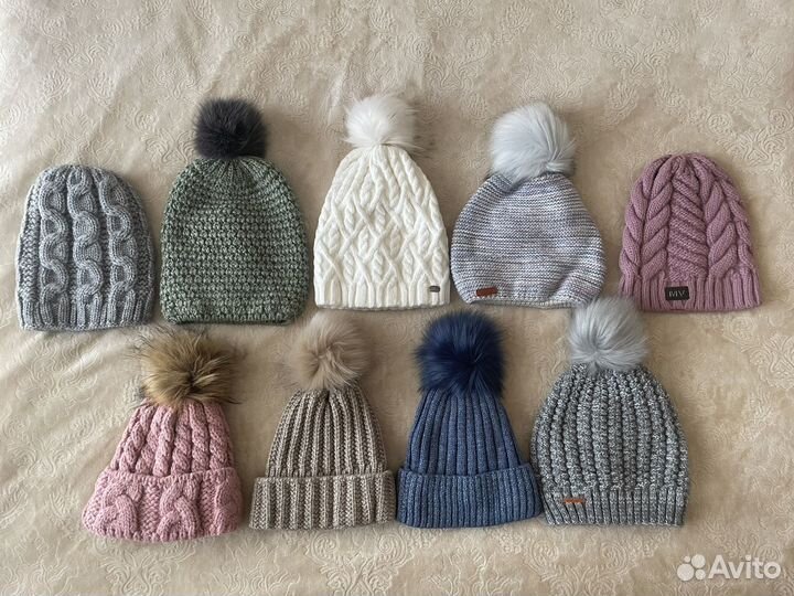 Шапки новые утепленные двойные и на флисе