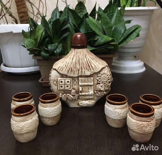 Новые штоф, бутылка для вина. Ручная работа