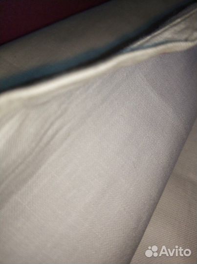 Ткань отрез белая без рисунка плотная хб