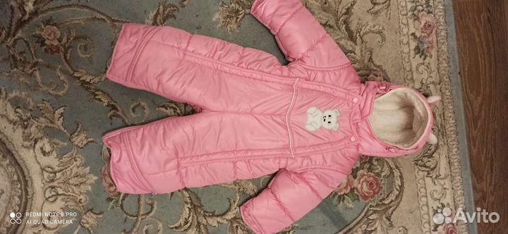 Зимний комбинезон для девочки 80 86