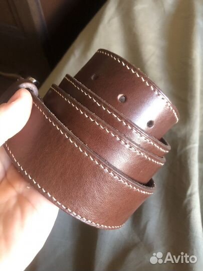 Мужской кожаный ремень ручной работы