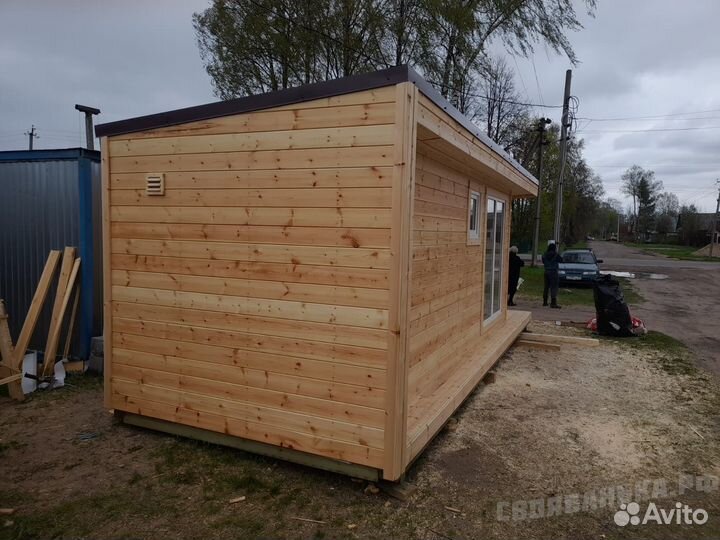 Баня из бруса 4х2.3м. Печь, отделка под ключ