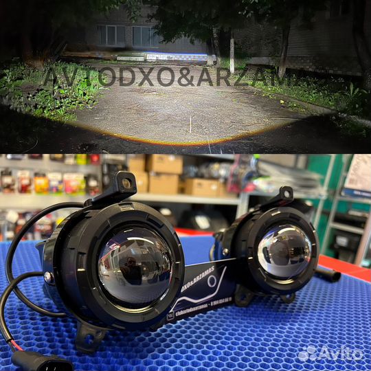 LED птф линзы Лада Приора