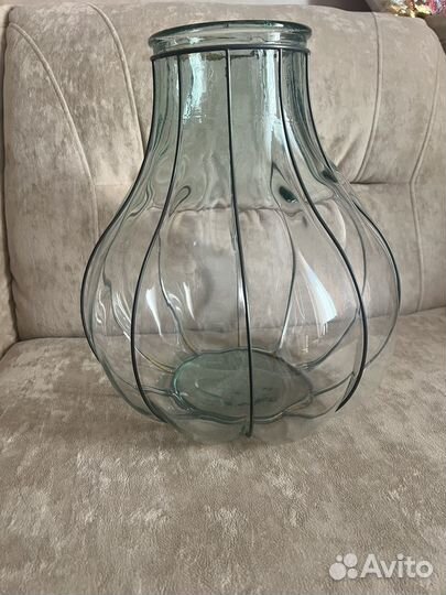 Ваза напольная, стекло