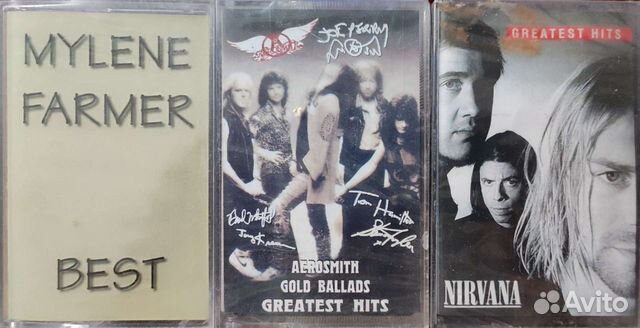 Аудиокассеты новые Nirvana, Mylene Farmer объявление продам