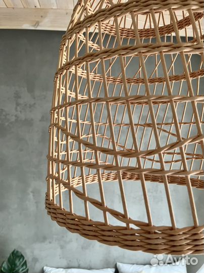 Плетеный абажур