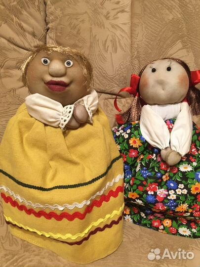 Текстильная кукла-грелка на чайник