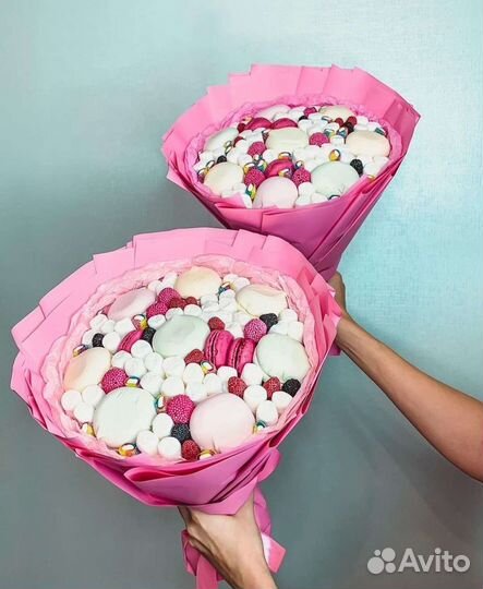 Шикарный букет из зефира/сладкий и съедобный букет