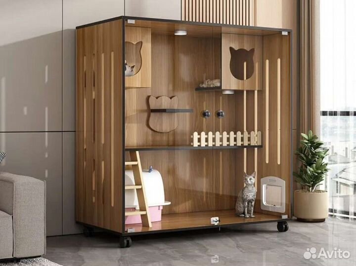 Дом вилла витрина для кошки