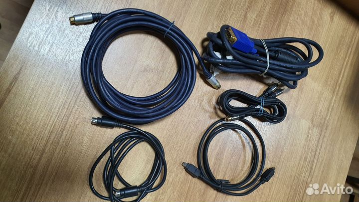 Кабели video 5м, 1м(S-video, DVI, VGA)