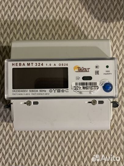 Счётчик Нева мт 324 А