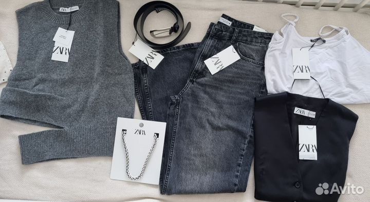 Жилет. Ремень цепочка джинсы топ свитер Zara