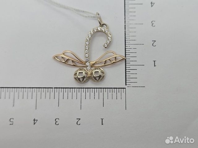 Подвеска с синтетическим камнем Золото