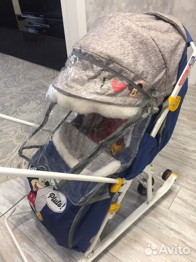 Детские санки коляска