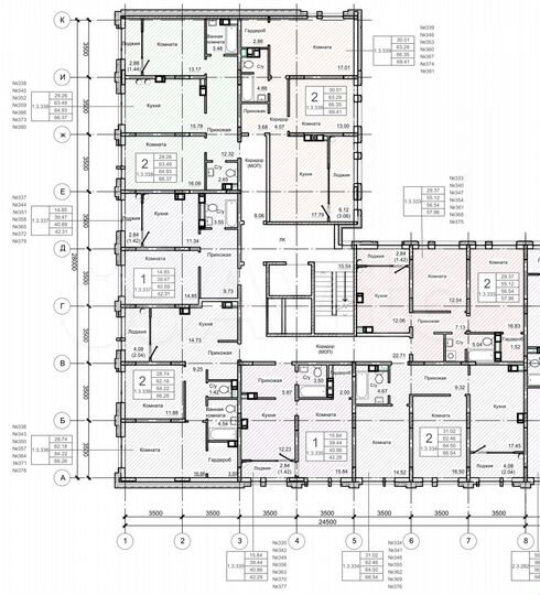 2-к. квартира, 66,5 м², 2/9 эт.