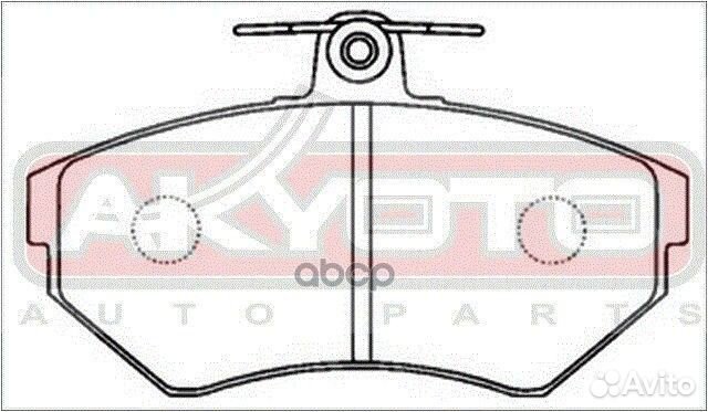 Колодки тормозные дисковые передние AKD-1009