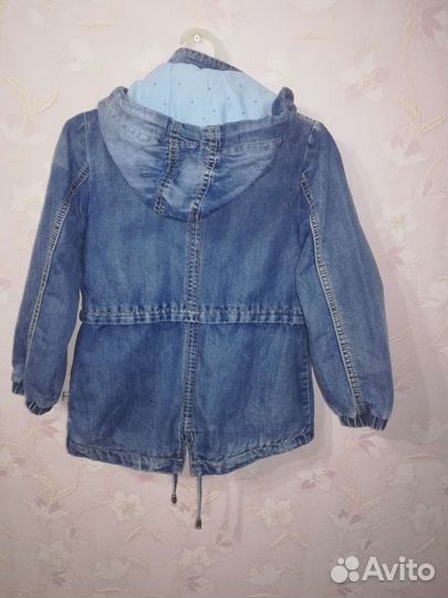Джинсовая парка для девочки